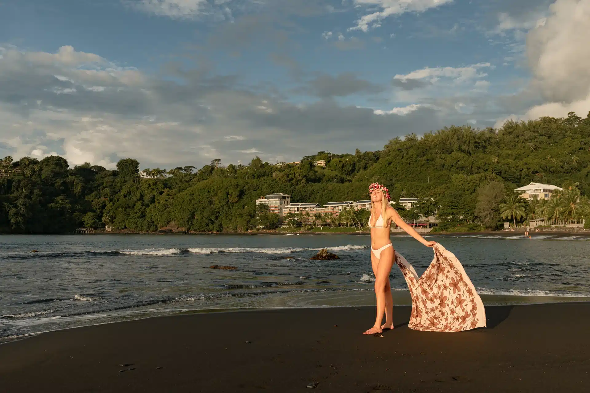 Shooting autour de Papeete à la plage Lafayette
